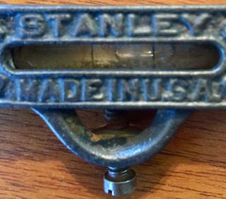 ORNATE pocket level STANLEY no 41 vintage clamp for steel square 3