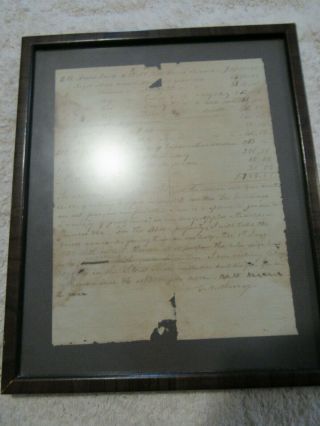 Antique Black Americana 1857 Hand Written Plantation Slavery Sales Invoice