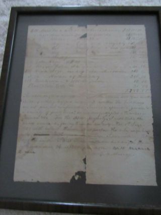 Antique Black Americana 1857 Hand Written Plantation Slavery Sales Invoice 2