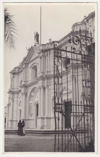 Guatemala City Foto Alvarez Santo Domingo Matte Finish Real Photo Circa 1940