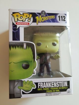 Universal Monsters Funko Pop Movies Frankenstein Vinyl Figure 112