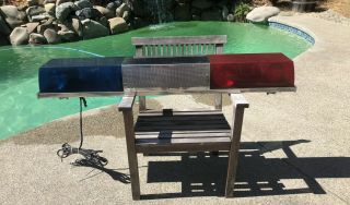 Vintage Federal Signal Twinsonic Cts Rotating Fire Light Bar -