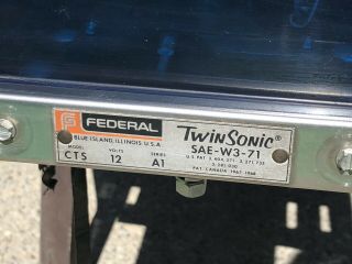 Vintage Federal Signal TWINSONIC CTS Rotating Fire Light Bar - 4