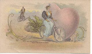 Ad card Sandwich,  IL 1895 Great Sandwich Fair.  2: A cupid card of love.  Cute 2