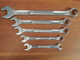 5 Vintage Thorsen Raised Panel,  I Beam Style Wrenches,  4 Combination 1 Open End