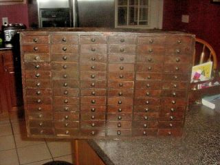 Henry Paulson Wood Watchmakers Cabinet 72 Drawers 24 X 16 X 5