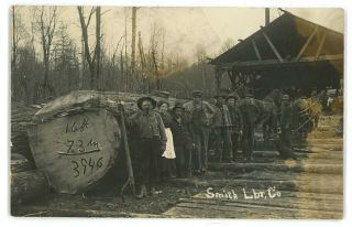 Rppc Smith Lumber Co Sawmill Logging Or Oregon Industrial Real Photo Postcard