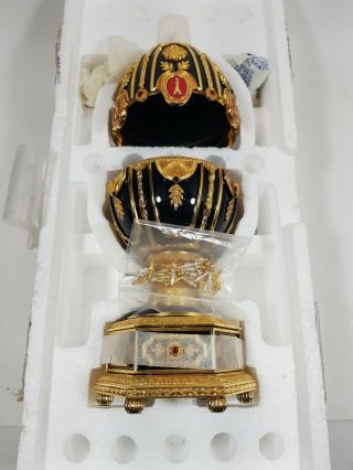 FRANKLIN FABERGE IMPERIAL JEWELED EGG CHESS SET 11