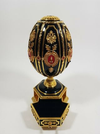 FRANKLIN FABERGE IMPERIAL JEWELED EGG CHESS SET 2