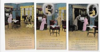 Set Of 3 Bamforth Song Cards - Set 4592 I Can Hear Your Mother 