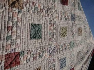 COUNTRY COTTAGE ELEGANCE POSTAGE STAMP SQUARE CATHEDRAL CEILING JEWEL TONE QUILT 11