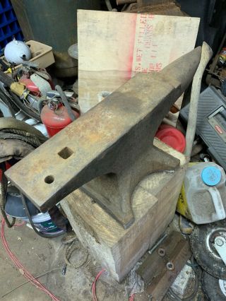 Peter Wright Anvil 176 lbs Marked 1 - 2 - 8 D Solid Wrought 27” X 10” Patent 10