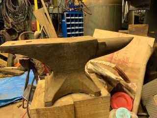 Peter Wright Anvil 176 Lbs Marked 1 - 2 - 8 D Solid Wrought 27” X 10” Patent