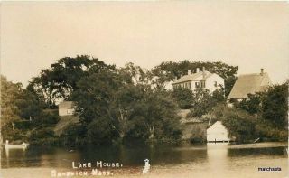 C - 1910 Sandwich Massachusetts Lake House Rppc Real Photo Postcard 5064