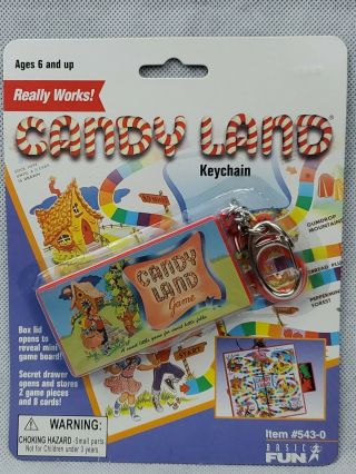 Nos Candy Land Game Vintage Novelty Mini Keychain 2000 Hasbro Basic Fun