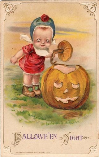 Halloween Night,  Postcard Winsch Series 450/21 3939,  Jason Freixas,  1914