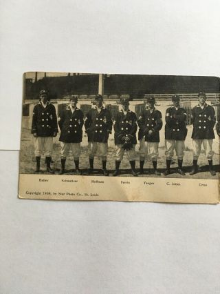 1908 St Louis Browns Tri - Fold Postcard Extremely Rare 2