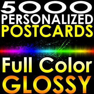 5000 Custom Printed 3x5 Personalized Postcards Full Color Uv Coated Glossy 3 " X5 "