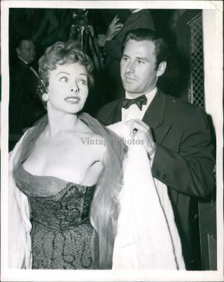 1953 Press Photo Actress Jeanne Crain Celebrity Husband Paul Brinkman Star 7x9