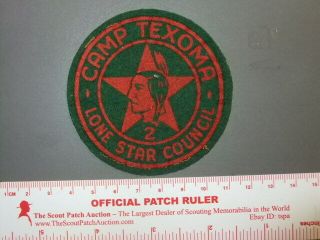 Boy Scout Camp Texoma 2 Felt Patch Tx 9829x