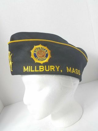 Vintage American Legion Envelope Style Hat Millbury,  Ma 9 Size: 7 5/8