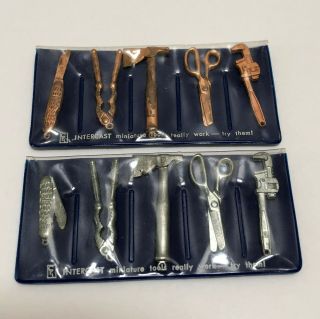 Intercast Miniature Tools Set Of 5 X 2 Different Color Dollhouse Craft Scrapbook