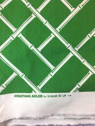 Jonathan Adler Postino Clover Green Palm Beach Kravet 60by62 Fabric Material