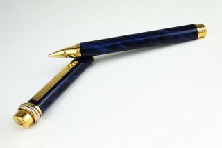 Limited Edition Must De Cartier Serie Limitee " Saphir " Ballpoint Pen