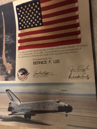 NASA Space shuttle STS - 2 Flown Flag 2