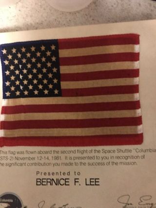 NASA Space shuttle STS - 2 Flown Flag 5