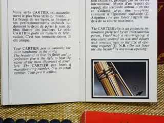 CARTIER FOUNTAIN PEN MUST DE TRINITY,  MIDNIGHT BLUE LACQUER WITH GOLD PINSTRIPE 11
