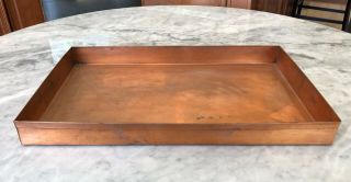 Martha Stewart By Mail Mbm Med 20 " X 13 " Copper Serving Tray M & Beehive Stamp