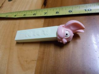 Pez Vintage No Feet,  Bright Pink,  Fat Ear Bunny Rabbit With White Body