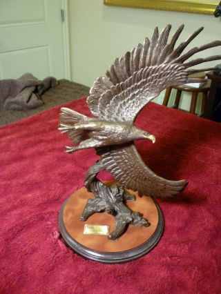 Bronze Western Sculpture - " Forever Triumphant " Eagle By Remington/ruyckevelt