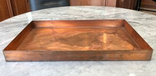 Martha Stewart By Mail Mbm Large 22 " X 14 " Copper Serving Tray M & Beehive Stamp