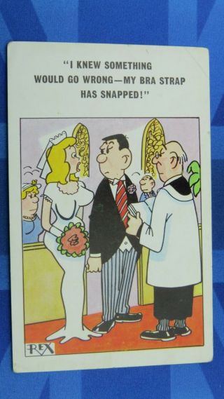 Risque Comic Postcard 1960 