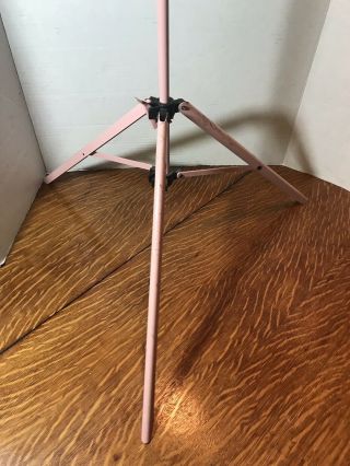 Vintage Mid Century Pink Adjustable Tripod Floor Lamp 5