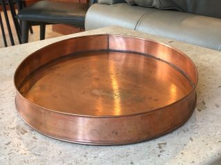 Martha Stewart by Mail 16” x 12” Oval Copper Serving Tray M Beehive Mark NR 6