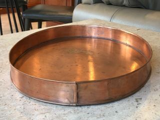 Martha Stewart by Mail 16” x 12” Oval Copper Serving Tray M Beehive Mark NR 7