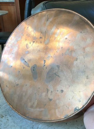 Martha Stewart by Mail 16” x 12” Oval Copper Serving Tray M Beehive Mark NR 8