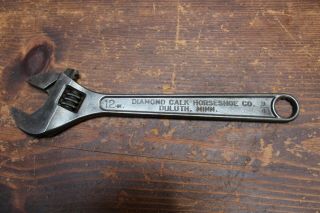 Vintage 12 " Diamond Calk Horseshoe Co.  Adjustable Wrench,  Diamalloy Usa,  Duluth