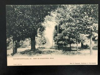 Antique Postcard C1905 - 07 View On Springfield Road Thompsonville,  Ct (21267)