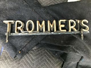 Trommers Beer Neon Bar Sign Advertising Trommer’s Breweriana