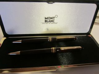 Rare.  Burgundy Mont Blanc Meisterstuck Pen & Pencil Set