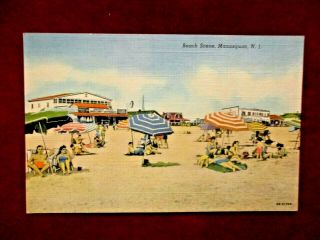 Manasquan Nj Postcard Beach Scene Unposted Jersey