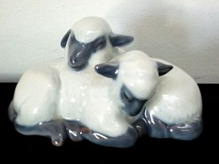Royal Copenhagen Denmark Porcelain 2769 Sleeping Lambs Sheep Figurine