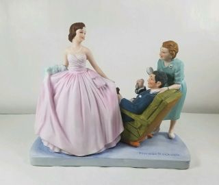 Norman Rockwell Ceramic Figurine " Sweet Sixteen " 1979 Vintage American Family