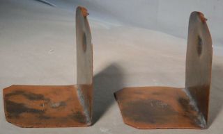 Antique Arts Crafts Albert Berry Hammered Copper Bookends Seattle Washington OLD 7