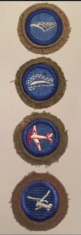 Boy Scout Air Scout Merit Badge Blue Set