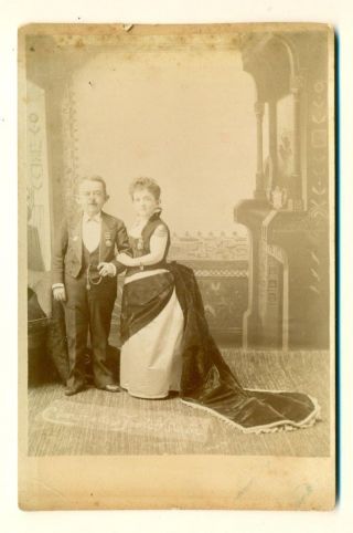Ca.  1880 S Circus Sideshow Freak Midget Sibling S Commodore Foote & Fairy Queen